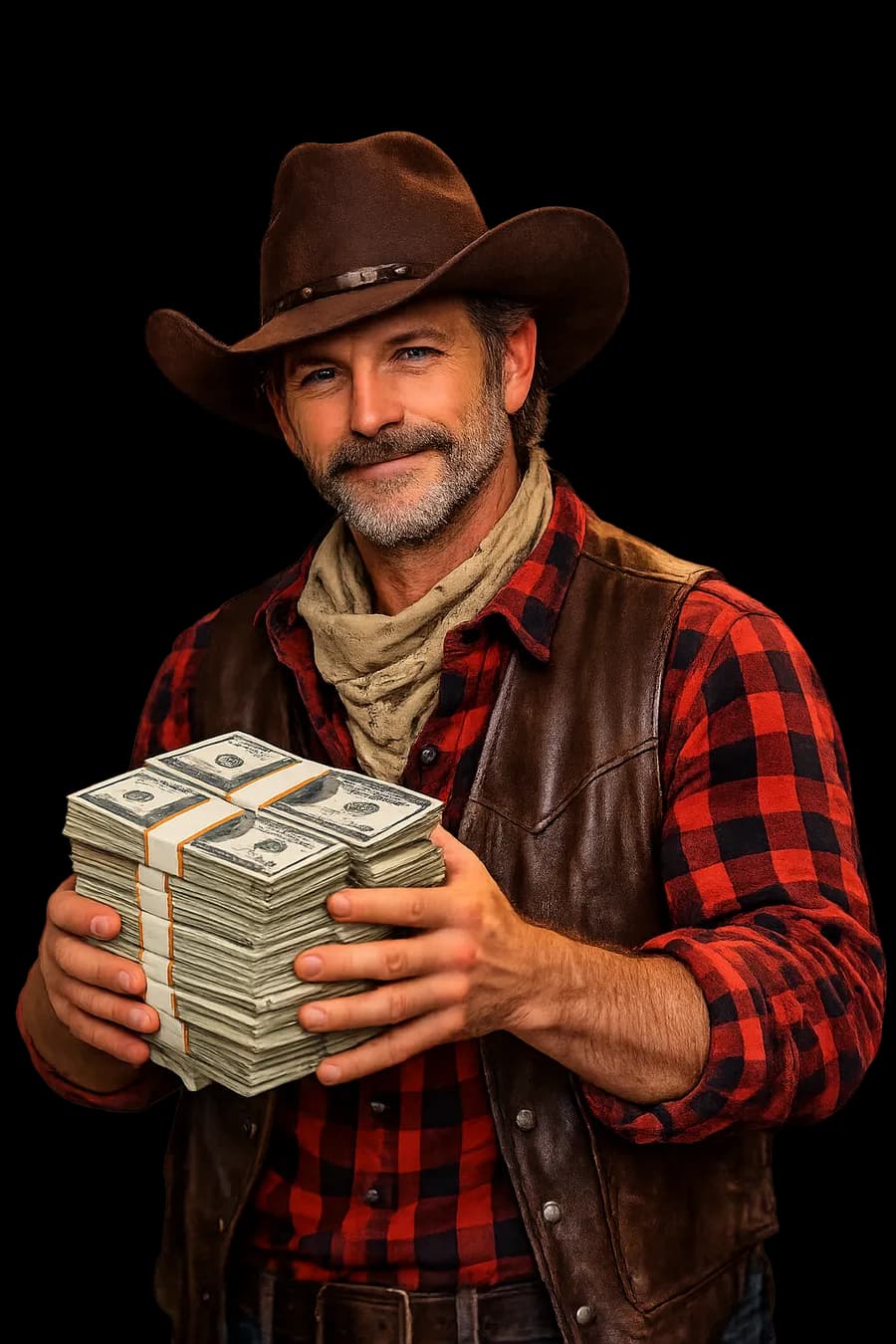 Jake holding cash
